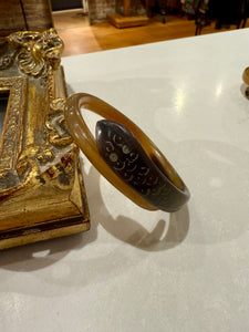 1880s Victorian Era Carved Horn Snake Bracelet