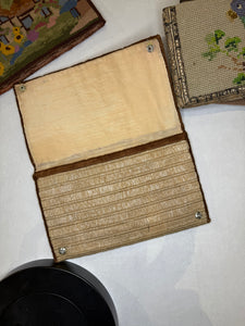 1920s Garden Needlepoint Flap Clutch